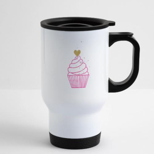 cupcake - 14 oz Travel Mug with Handle