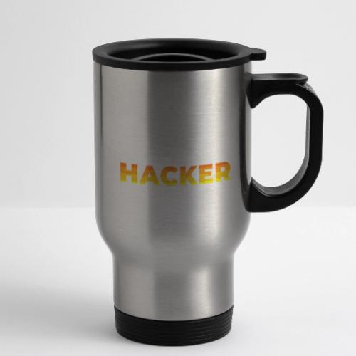 White Hat Hacker - 14 oz Travel Mug with Handle
