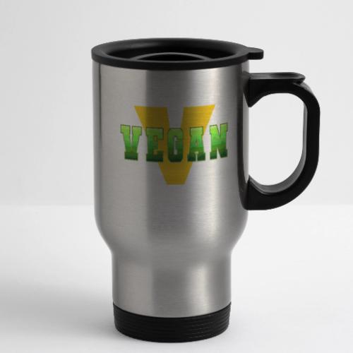 Vegan Energy V - 14 oz Travel Mug with Handle