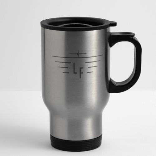 Ludicrous Feed Grey Initials - 14 oz Travel Mug with Handle