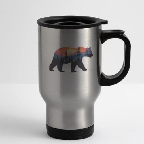 Mountain Spirit Bear - 14 oz Travel Mug with Handle