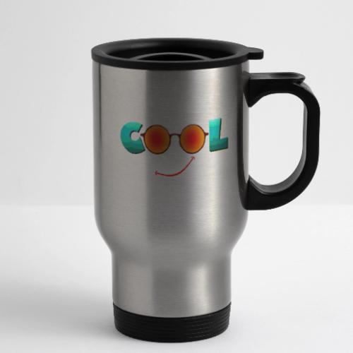 Stay Cool Chill Vibes Design - 14 oz Travel Mug with Handle