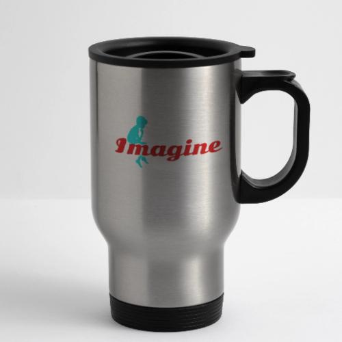 Imagine – Inspire Creativity & Dreams - 14 oz Travel Mug with Handle