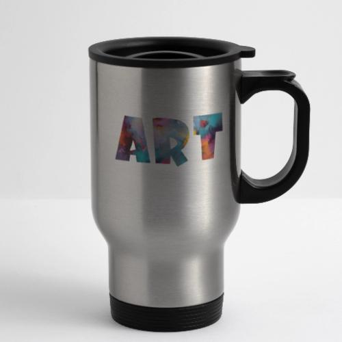 Art in Color - 14 oz Travel Mug with Handle