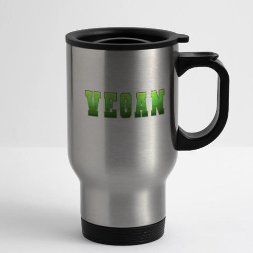 Green Wave Vegan - 14 oz Travel Mug with Handle