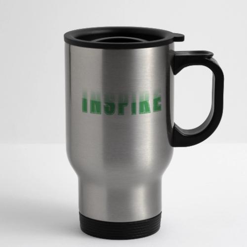Inspire Word Art Design - 14 oz Travel Mug with Handle