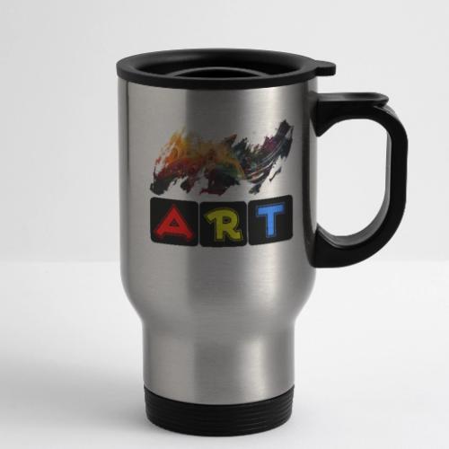 Pulse of Art - 14 oz Travel Mug with Handle