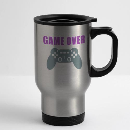 Game Over Gamer Controller Design - 14 oz Travel Mug with Handle
