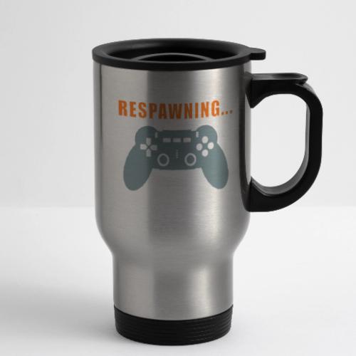 Respawning Gamer Controller Design - 14 oz Travel Mug with Handle