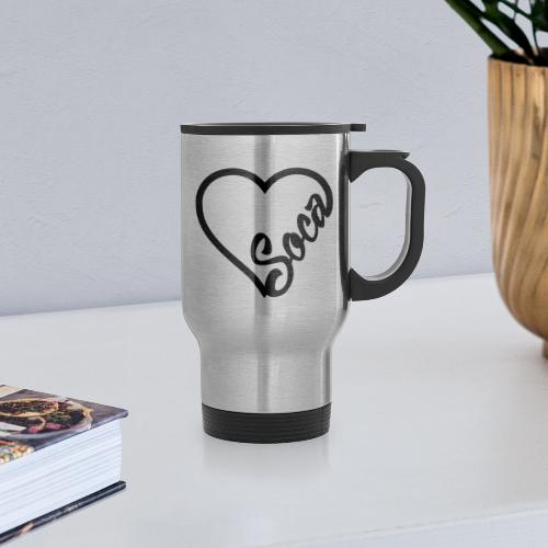 SocaHeart - BLACK - Travel Mug with Handle