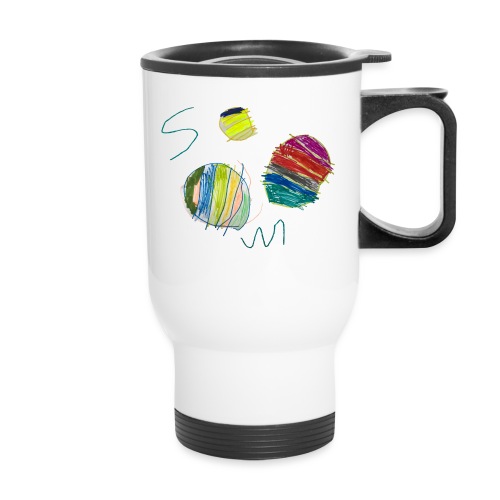 Three basketballs. - Travel Mug with Handle