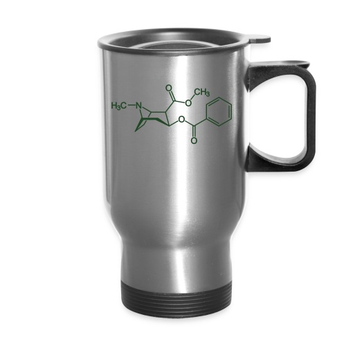 Cocaine crack molecule - 14 oz Travel Mug with Handle