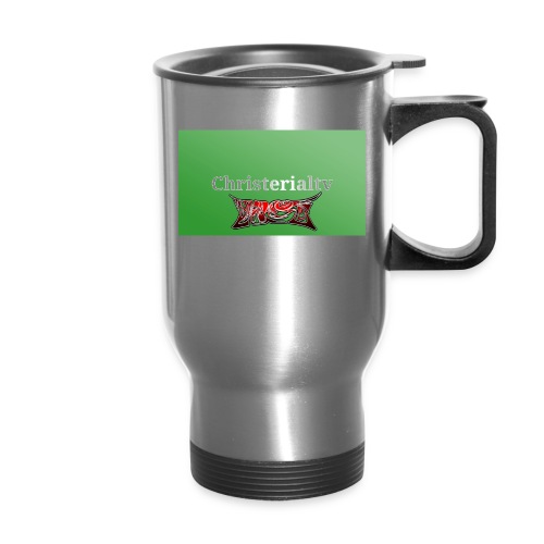 green light solid paint 65834 2048x1152 2018030718 - 14 oz Travel Mug with Handle
