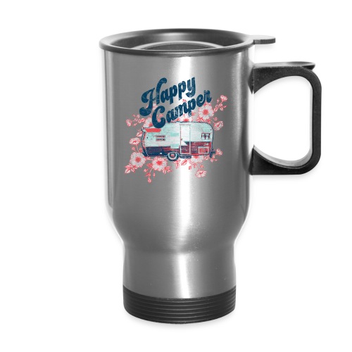 Happy Camper Flowers - Travel Mug with Handle
