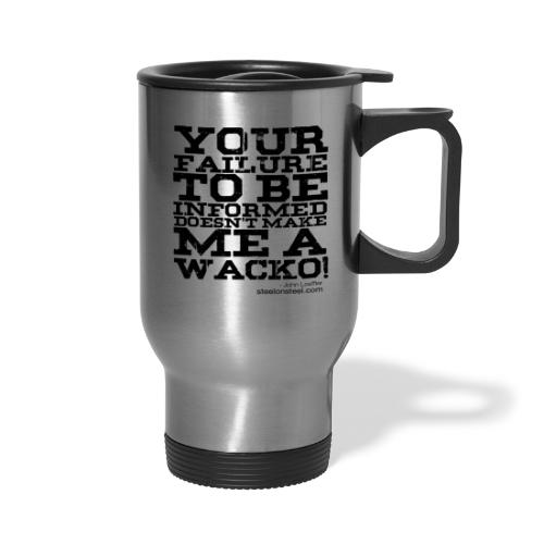SOS Wacko Black Logo - 14 oz Travel Mug with Handle
