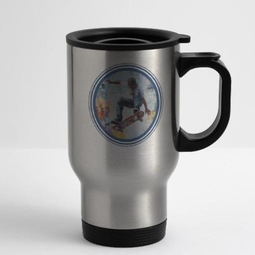 Skateboarding Universe - 14 oz Travel Mug with Handle