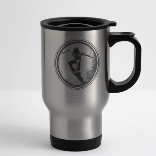 Skateboarding Vibes Only - 14 oz Travel Mug with Handle