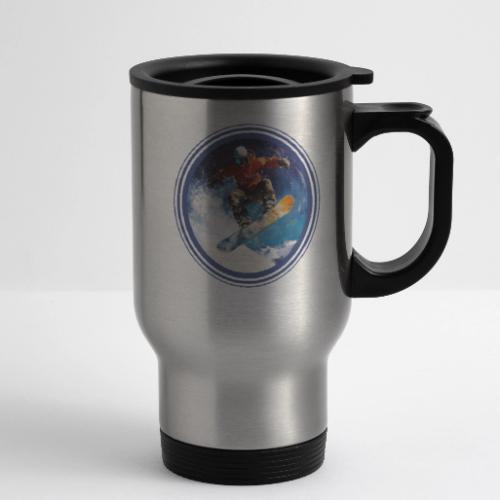 Snowboarding Rush - 14 oz Travel Mug with Handle