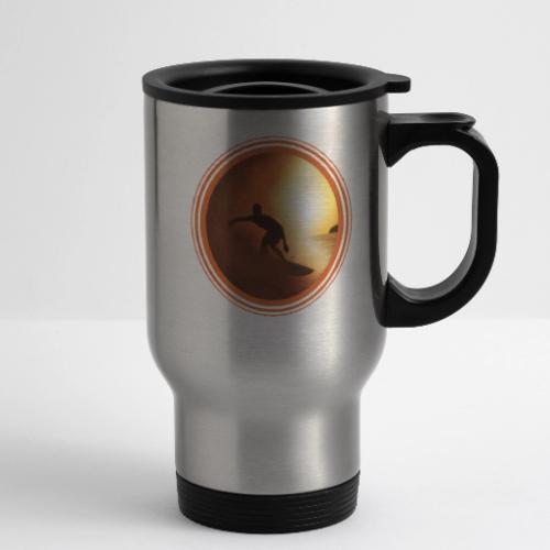 Surfing Vibes - 14 oz Travel Mug with Handle