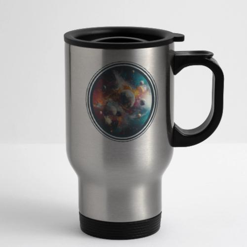 Planets in Acrylic Dreams - 14 oz Travel Mug with Handle