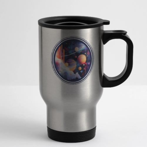 Floating Planetscape - 14 oz Travel Mug with Handle