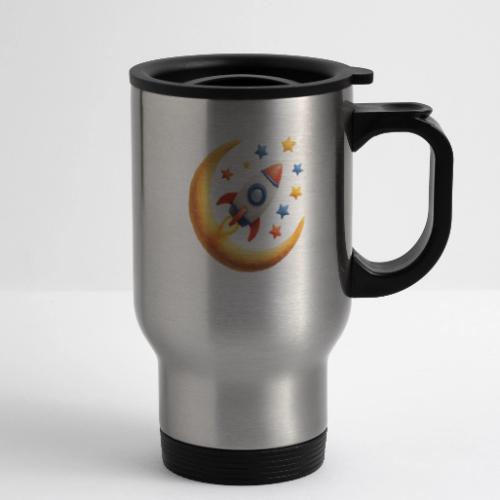 Rocket Among the Stars - 14 oz Travel Mug with Handle