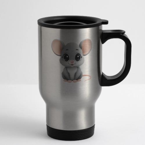 Baby Mouse: Little Grey Explorer - 14 oz Travel Mug with Handle