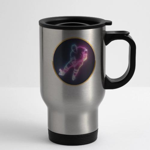 Hockey: Neon Ice Striker - 14 oz Travel Mug with Handle