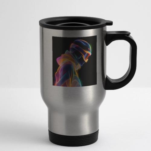 Snowboarding: Neon Gravity Ride - 14 oz Travel Mug with Handle