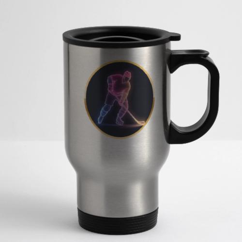 Hockey: Neon Ice Rush - 14 oz Travel Mug with Handle
