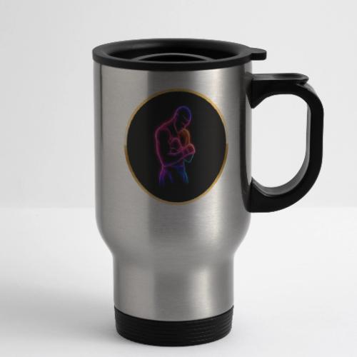 Boxing: Neon Power Guard - 14 oz Travel Mug with Handle