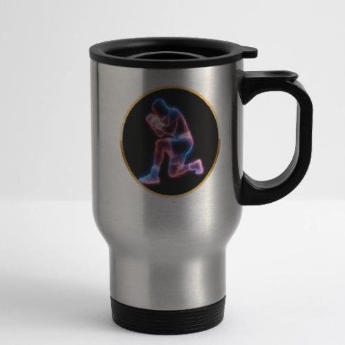 Neon Boxing Focus - 14 oz Travel Mug with Handle