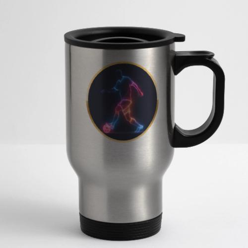 Soccer: Electric Kick Ring - 14 oz Travel Mug with Handle