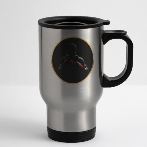 Boxing: Crimson Gloves Fighter - 14 oz Travel Mug with Handle