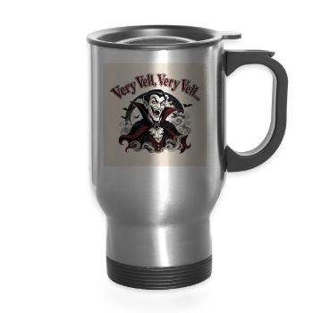 Vampire Well - 14 oz Travel Mug with Handle - silver - Front