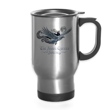 Moon Queen's Flight - 14 oz Travel Mug with Handle - silver - Front