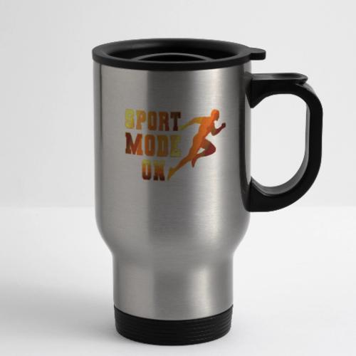 Sport Mode On - 14 oz Travel Mug with Handle