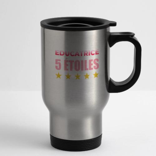 Éducatrice 5 Étoiles - 14 oz Travel Mug with Handle
