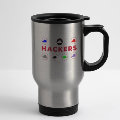 The Spectrum of Hackers - 14 oz Travel Mug with Handle