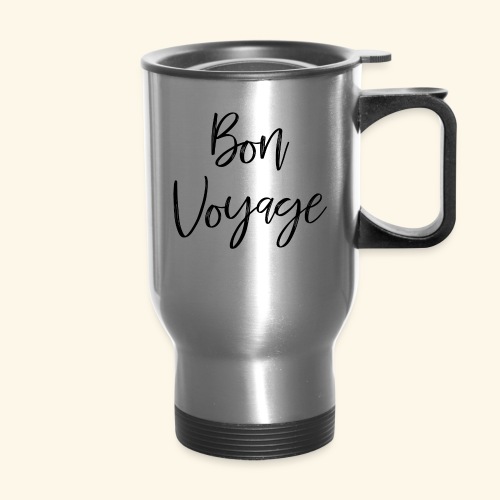 bonvoyageblacklarge - Travel Mug with Handle