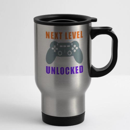 Next Level Unlocked Gamer Design - 14 oz Travel Mug with Handle