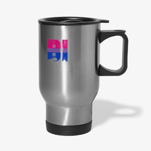 Bi Felicia Funny Bisexual Pride Flag - 14 oz Travel Mug with Handle