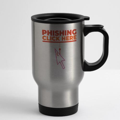Phishing: Hooked by Deception - 14 oz Travel Mug with Handle