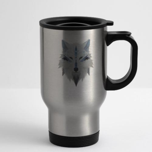 Ivory Grace Wolf - 14 oz Travel Mug with Handle