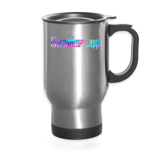 Lifecontinues.app1 - 14 oz Travel Mug with Handle