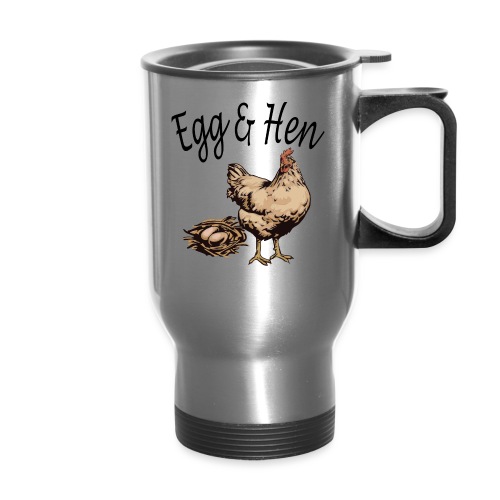 Funny Hen and Egg Shirts Limited - 14 oz Travel Mug with Handle