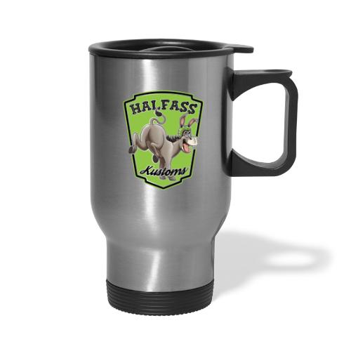 Halfass Kustoms Logo - Travel Mug with Handle
