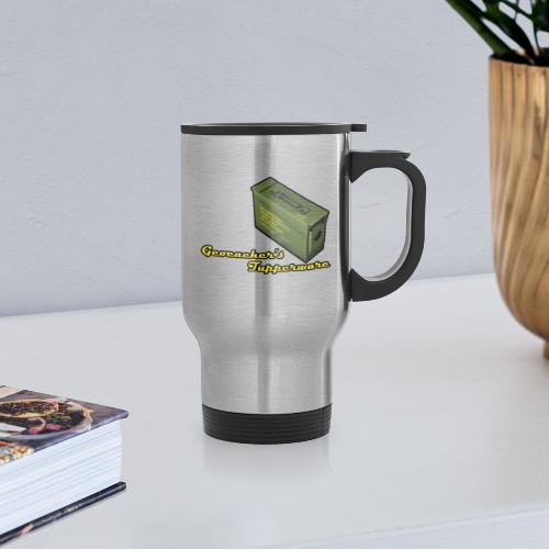 Geocacher's Tupperware - 14 oz Travel Mug with Handle
