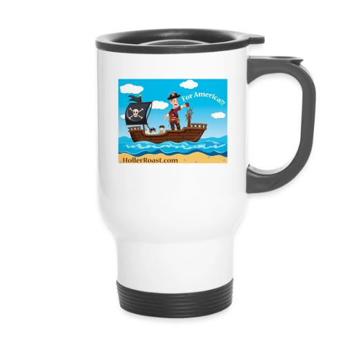 Holler Roast: For America! - 14 oz Travel Mug with Handle