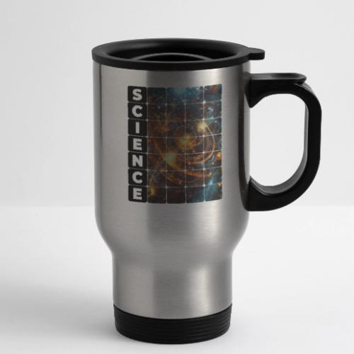 Golden Core of Science - 14 oz Travel Mug with Handle